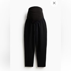 H&M Mama Linen Blend Pant, size medium